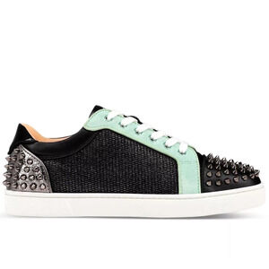 Christian Louboutin Seavaste 2 Orlato Flat Spikes Sneaker Black Mint 41.5 EU 8.5